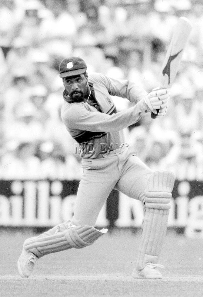 Sir Vivian Richards (WI) - 181 - Balls - 125. Strike Rate - 144.8. Fours - 16. Sixes - 7. Opponent - Sri Lanka (Pic/ Mid-day archives)