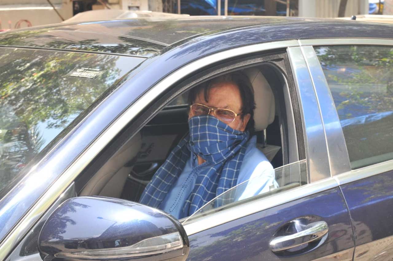 Sanjay Khan was also snapped all masked up in Mumbai.