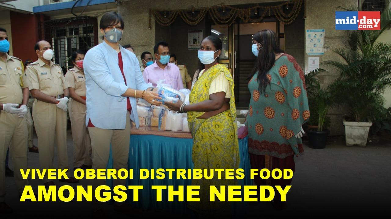 Vivek Oberoi distributes food amongst the needy