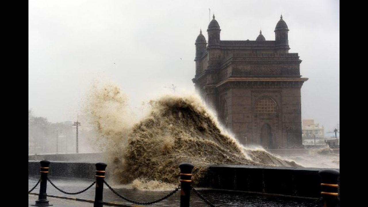 Mumbai: Wall, footpath near Gateway of India damaged due to Cyclone Tauktae
