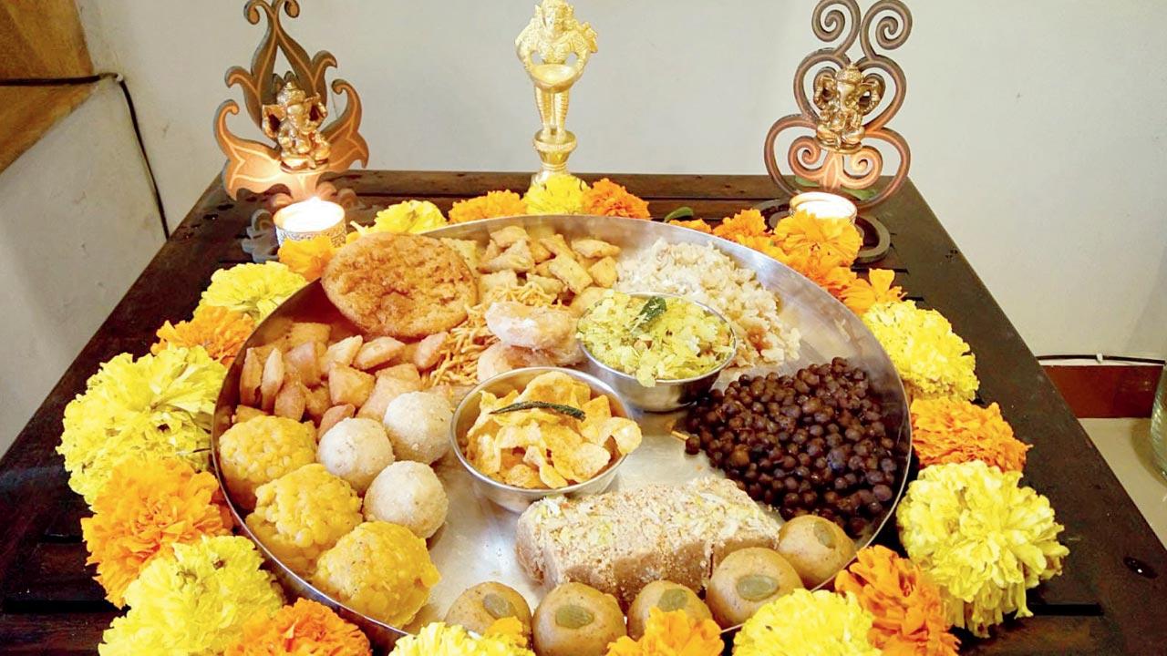 A thali prepared by Patkar