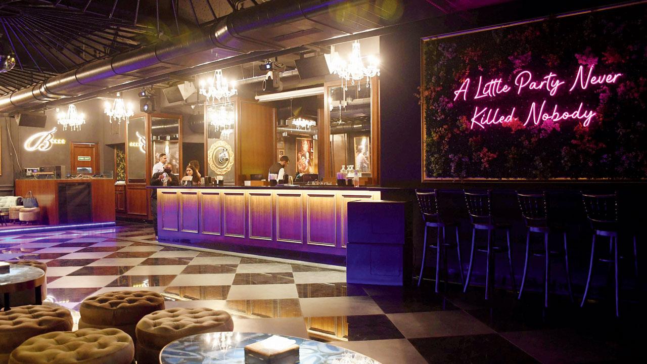 The interiors of B-Lounge Cuisines & Cocktails