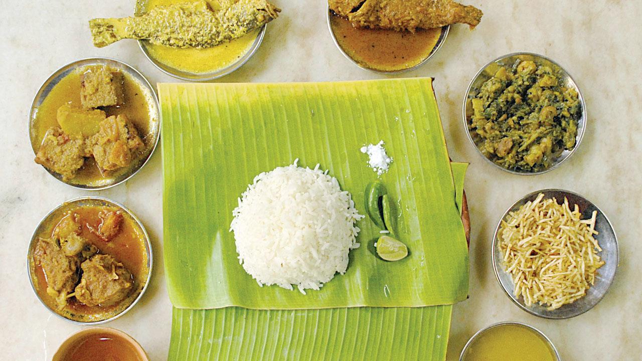 A Bengali meal at Young Bengal Hotel