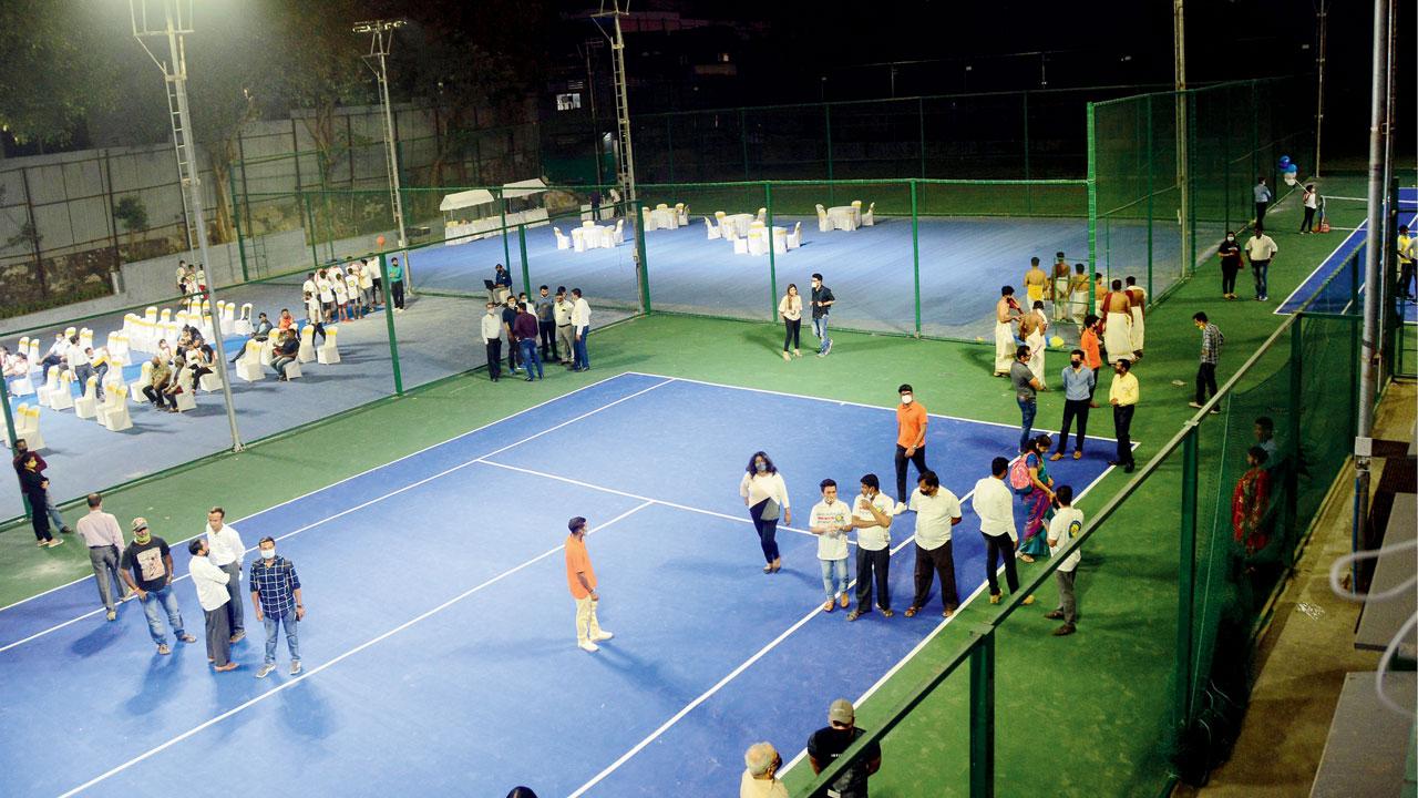 The court calling: Emma Academy sport amongst urban sprawl. Pics/Sayyed Sameer Abedi