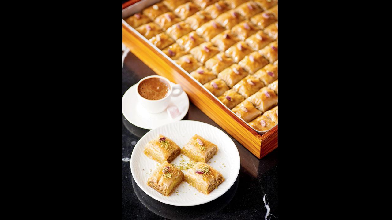 Fistik (Ankara) baklava with Turkish coffee at Hurrem’s