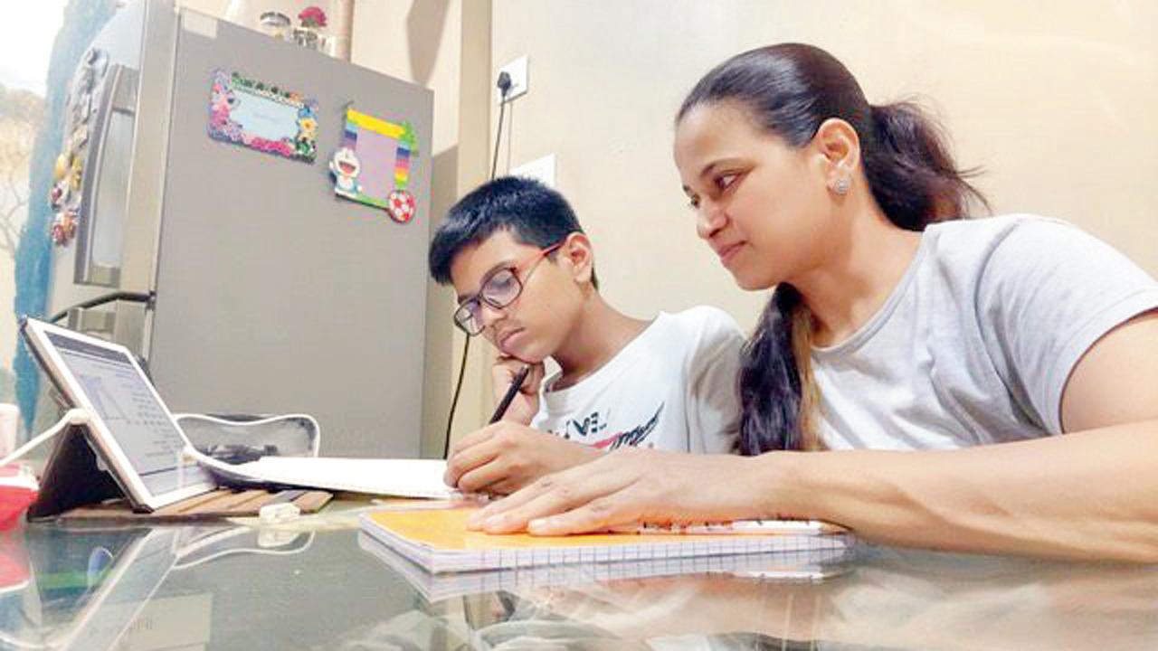 Pranshu Dhotre, 14, returned to offline school on October 12. His mother Sheetal says she was keen to see how he’d adapt to after-COVID life