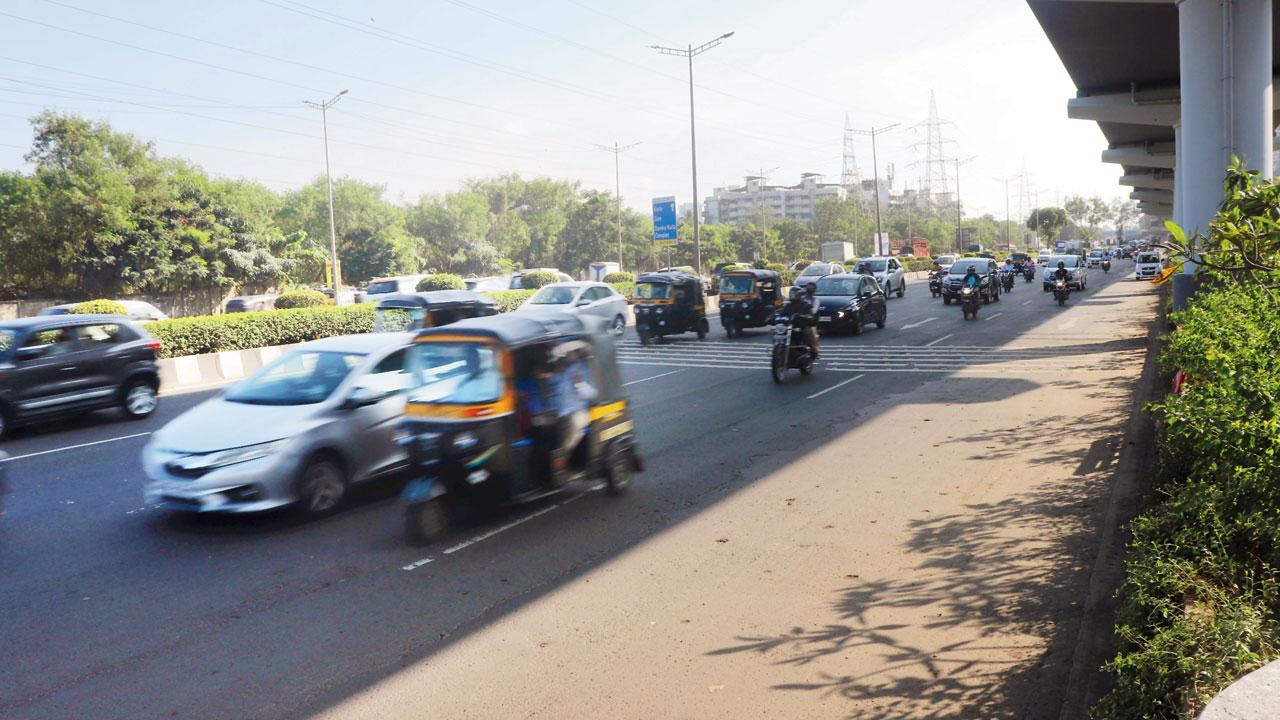 mid-day found the sheet gone and road fixed on Monday. Pic/Satej Shinde