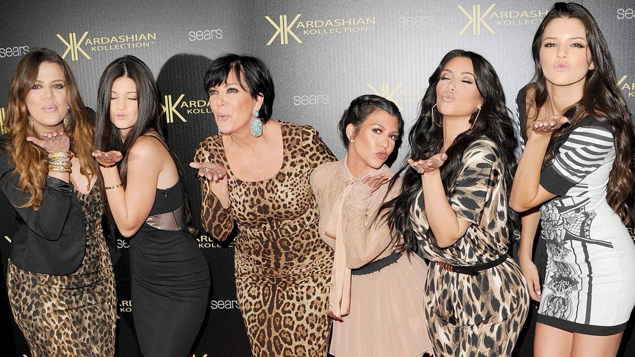 The Karda-shian-Jenners in 2011. (left to right) Khloé, Kylie, Kris, Kourtney, Kim and Kendall. Pics/Getty Images