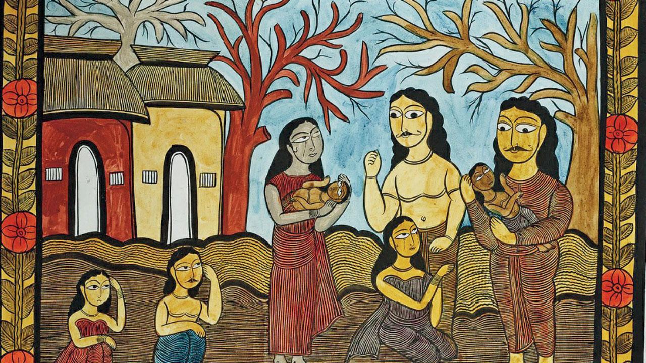 Patachitra scrolls that depict famine. Pics/famine tales