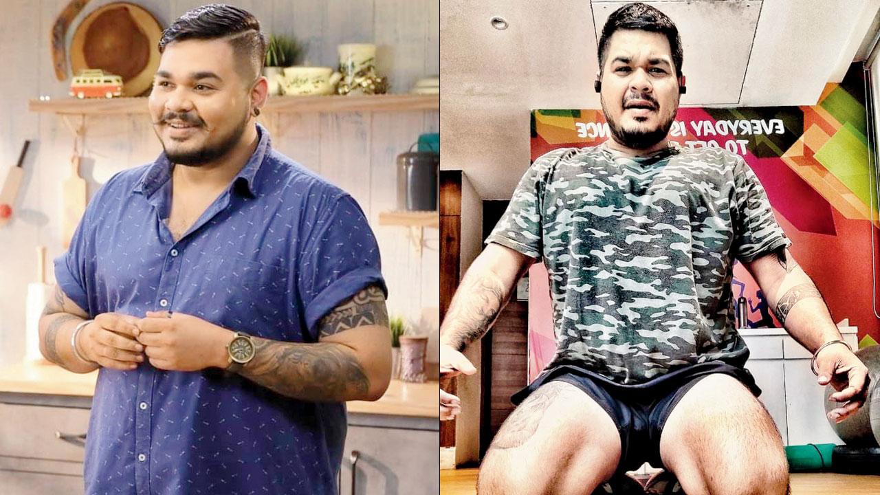 Rahul Banerjee before and after switching to a morning routine