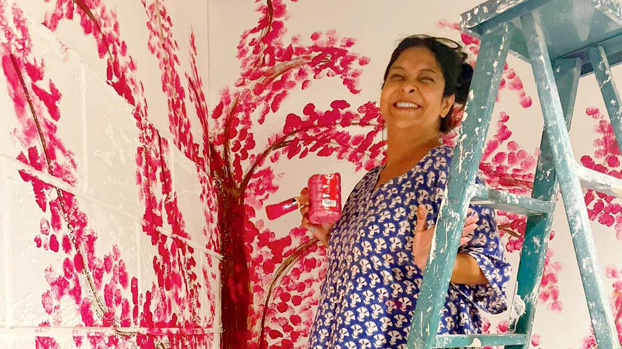 Shefali Shah has painted one of the walls of the restaurant