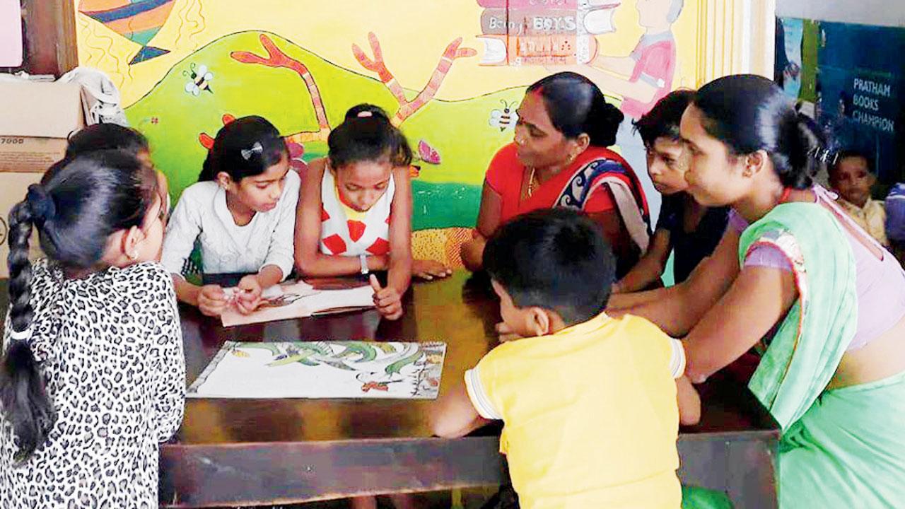 Kids and their mothers at a TCLP library