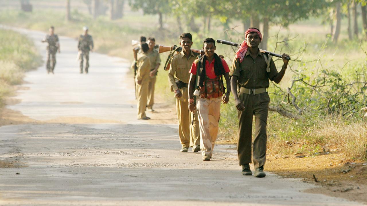 The novel, says Irani, stems from the rage that the April 2010 attack by the Maoists on the Indian security forces in Dantewada of Chhattisgarh, spurred. A file photo police officers patrolling the Naxal infested forests at Bijapur near Dantewada. Pic/Getty Images