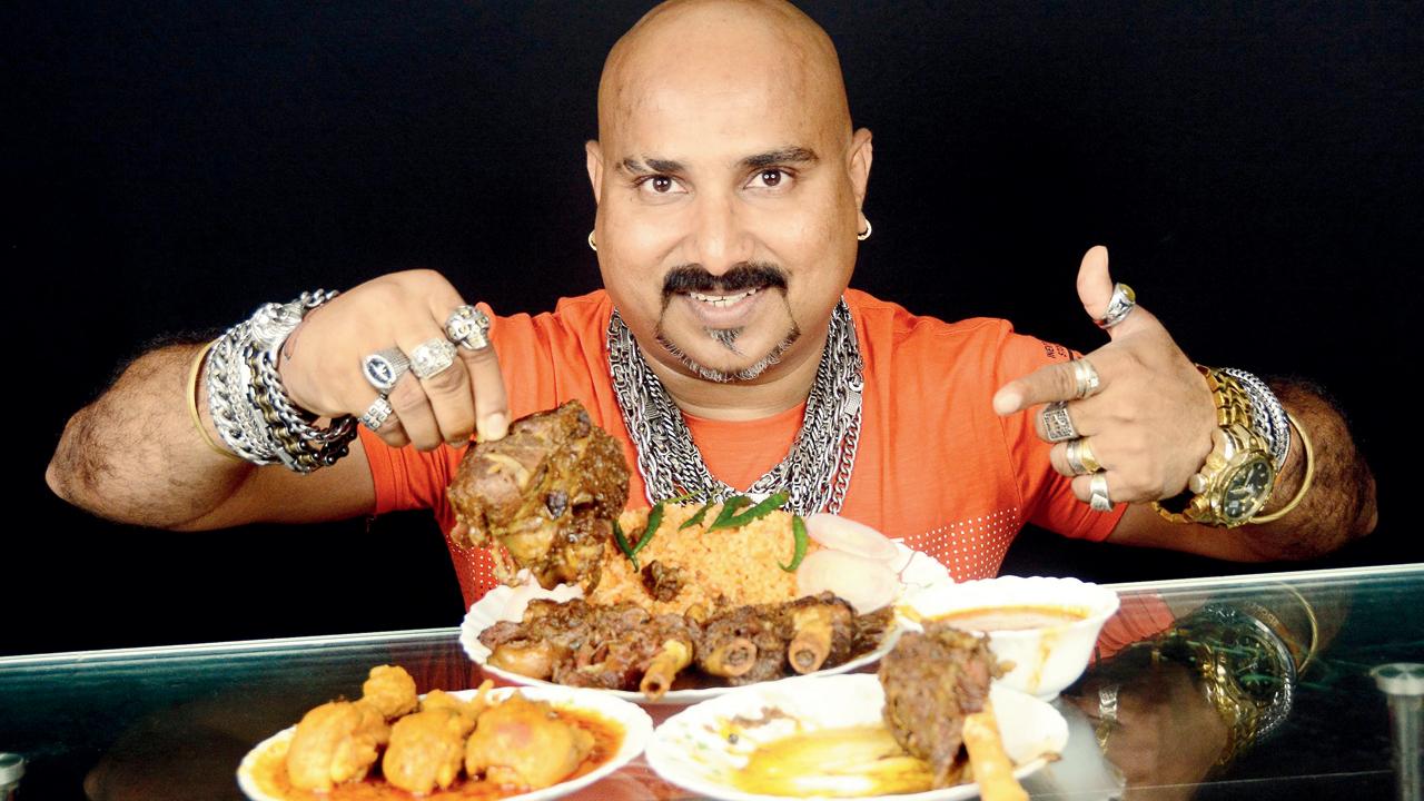 Mumbai resident Ulhas Kamathe says he has always been a fan of spicy food and in fact, adds extra chillies to his plate if his meal doesn’t have the required heat. Pic/Sayyed Sameer Abedi