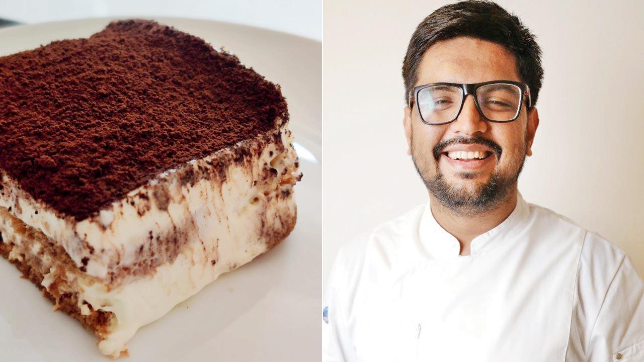 CS tiramisu uses rum, brandy and Dutch cocoa sourced from Kerala; (right)  Divesh Aswani