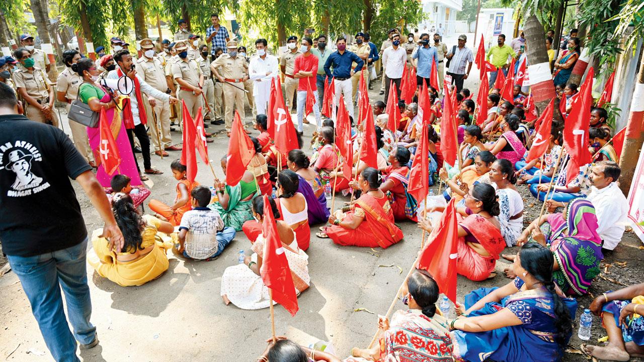 A protest demanding the suspension of the API. File pics/Hanif Patel