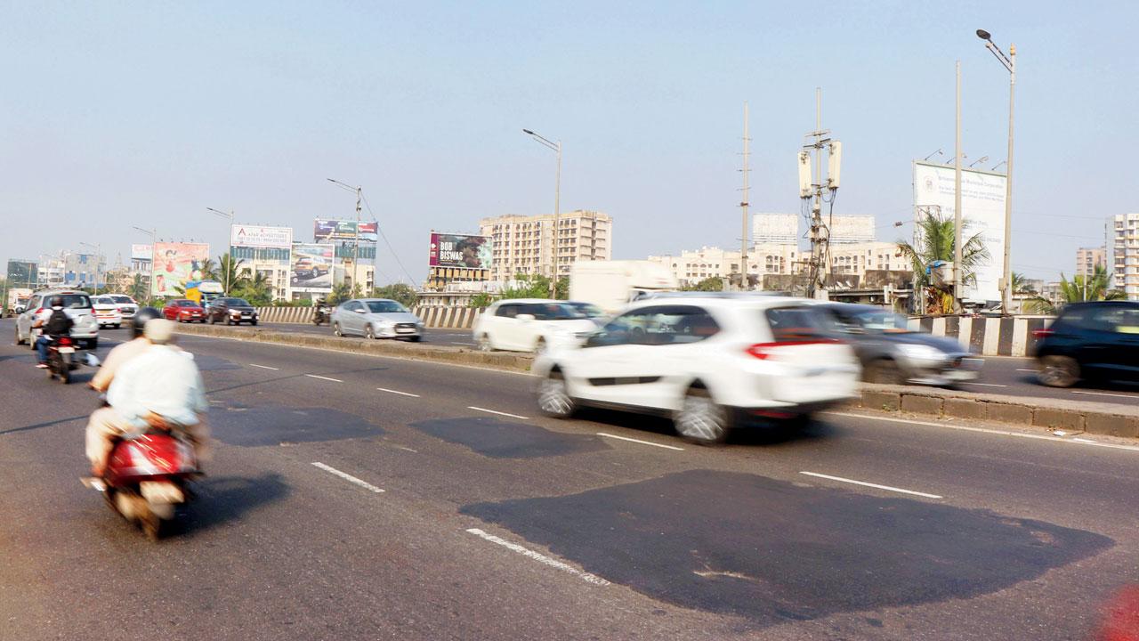 Patches on the Santacruz flyover on November 27