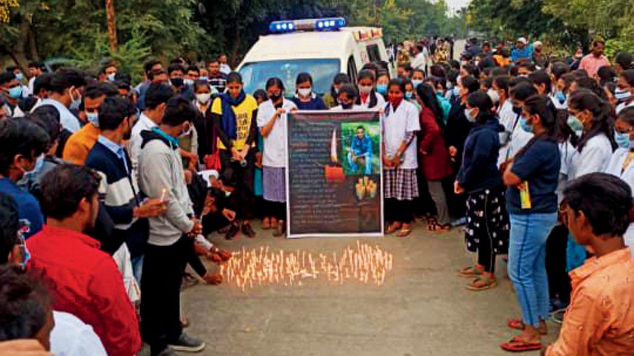 Resident doctors staged a demonstration, seeking a detailed investigation, on Thursday