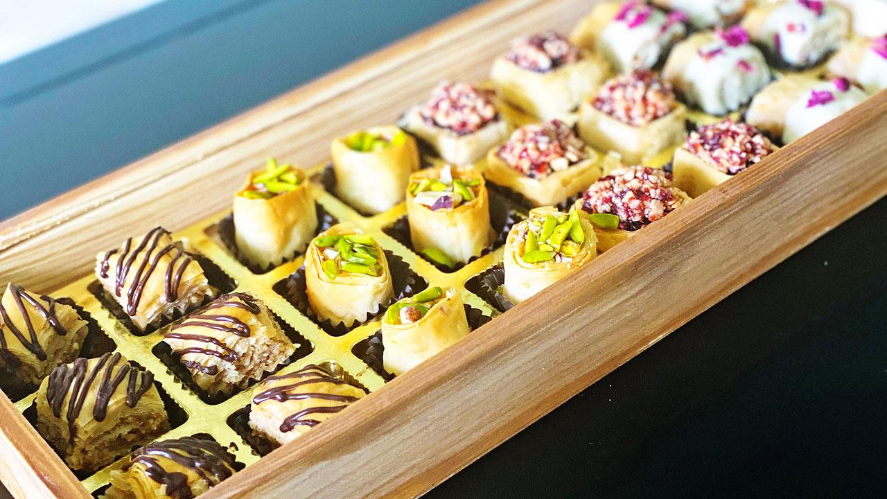 An assortment of baklavas