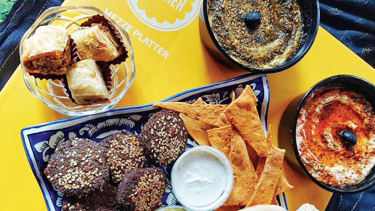 A mezze party platter