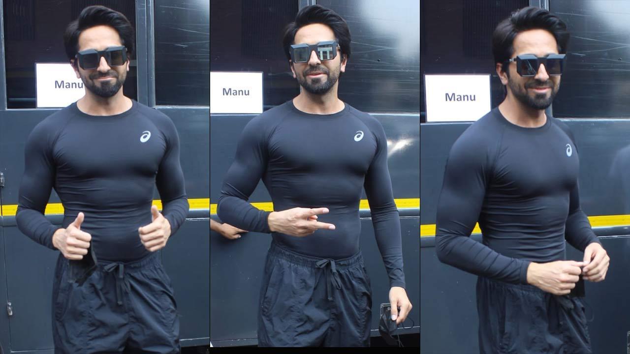 Spandex tee, quirky goggles - does Ayushmann remind you of Ranveer Singh?