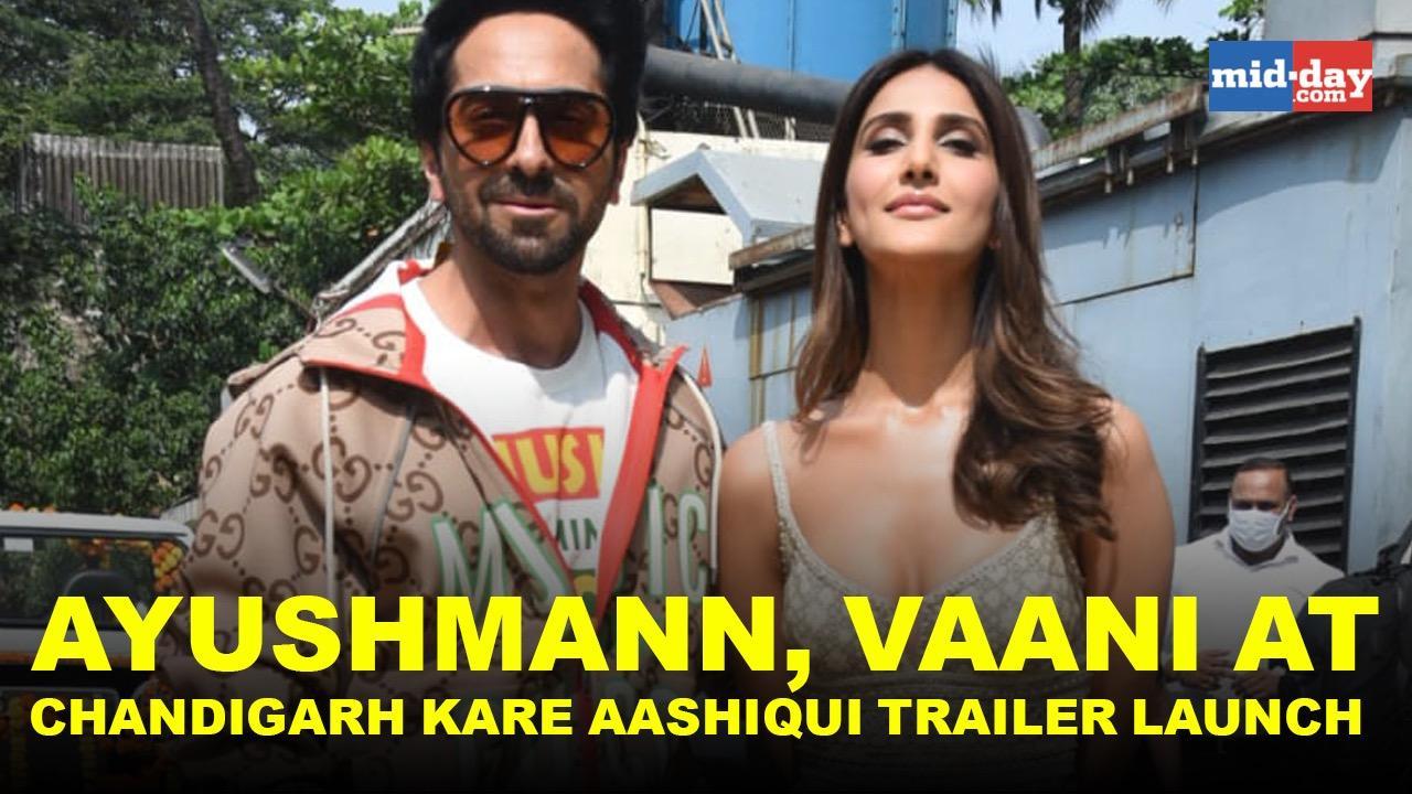 Ayushmann Khurrana, Vaani Kapoor at Chandigarh Kare Aashiqui trailer launch