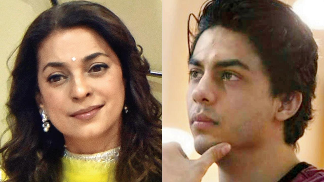 Juhi Chawla and Aryan Khan