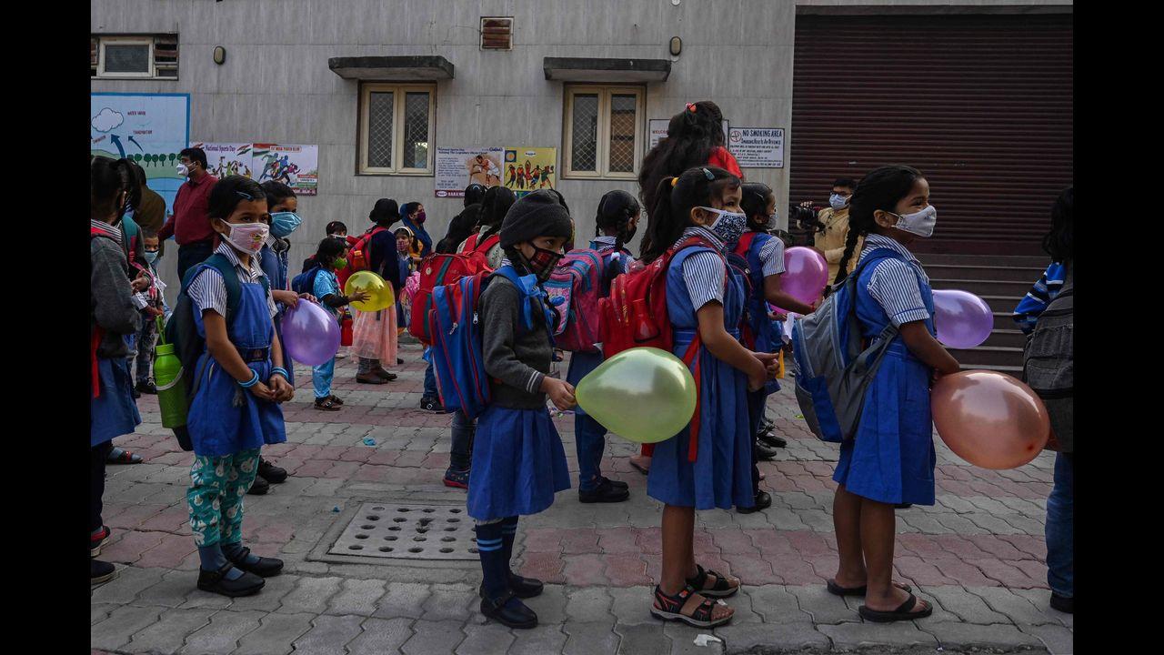 The decision to reopen schools came as Delhi continues to report less than 100 cases of Covid-19 daily. Pic/AFP