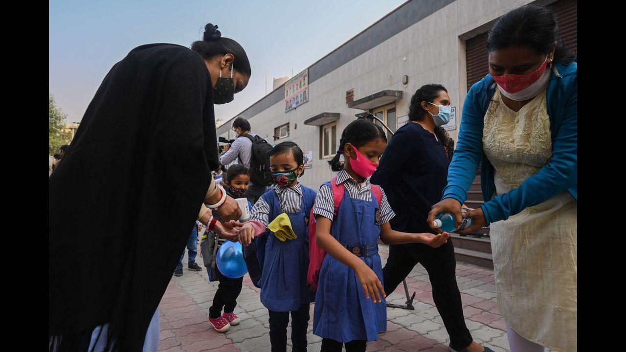 Several private schools, however, have chosen to defer the reopening post Diwali. Pic/AFP