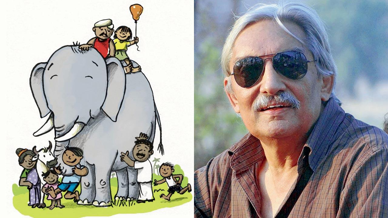 A page from the Gajapati Kulapati by Ashok Rajagopalan (Tulika Publishers); (right) Bittu Sahgal