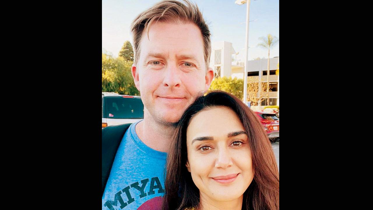 Preity Zinta with husband Gene Goodenough 