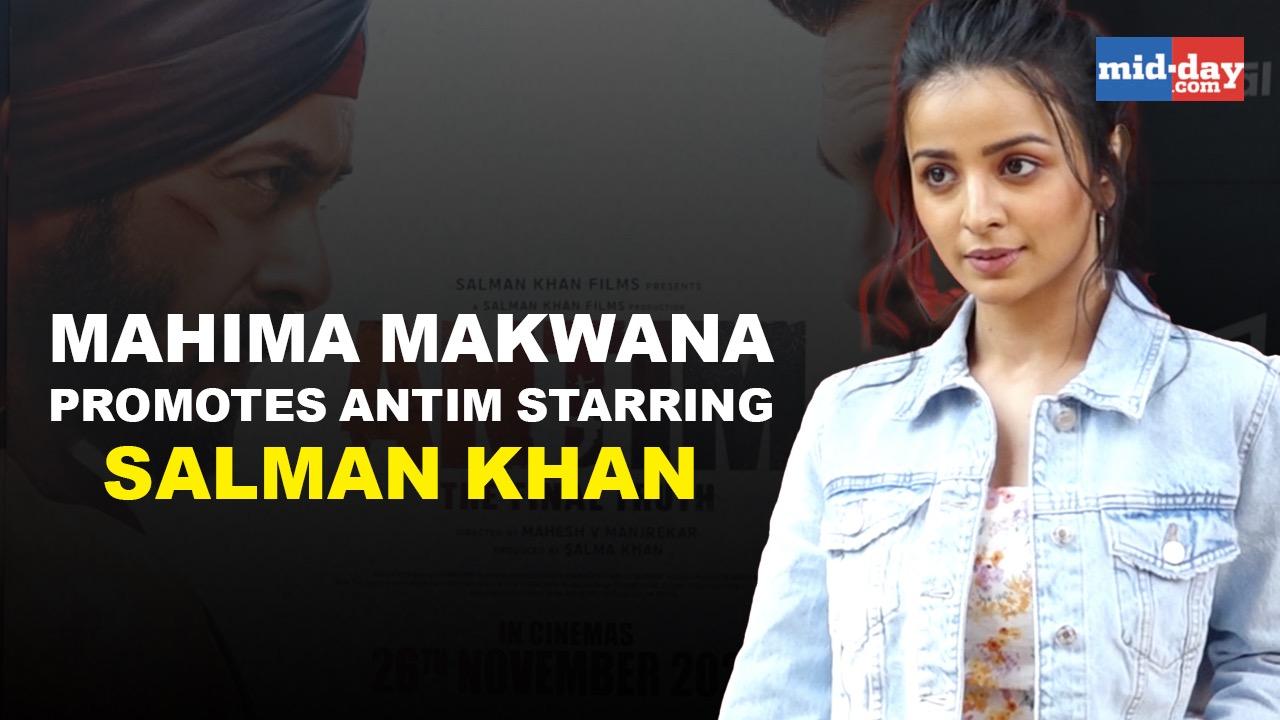 Mahima Makwana promotes Antim starring Salman Khan