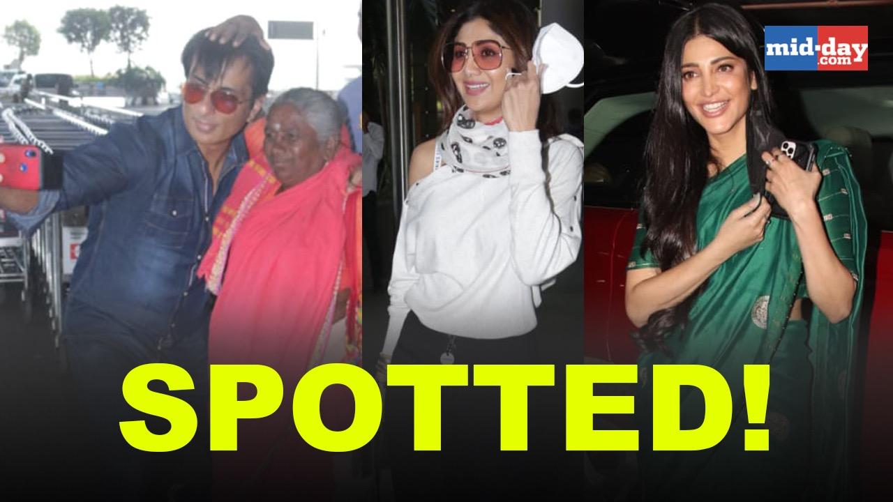 Spotted: Shilpa Shetty, Sonu Sood, Shruti Haasan and others in Mumbai