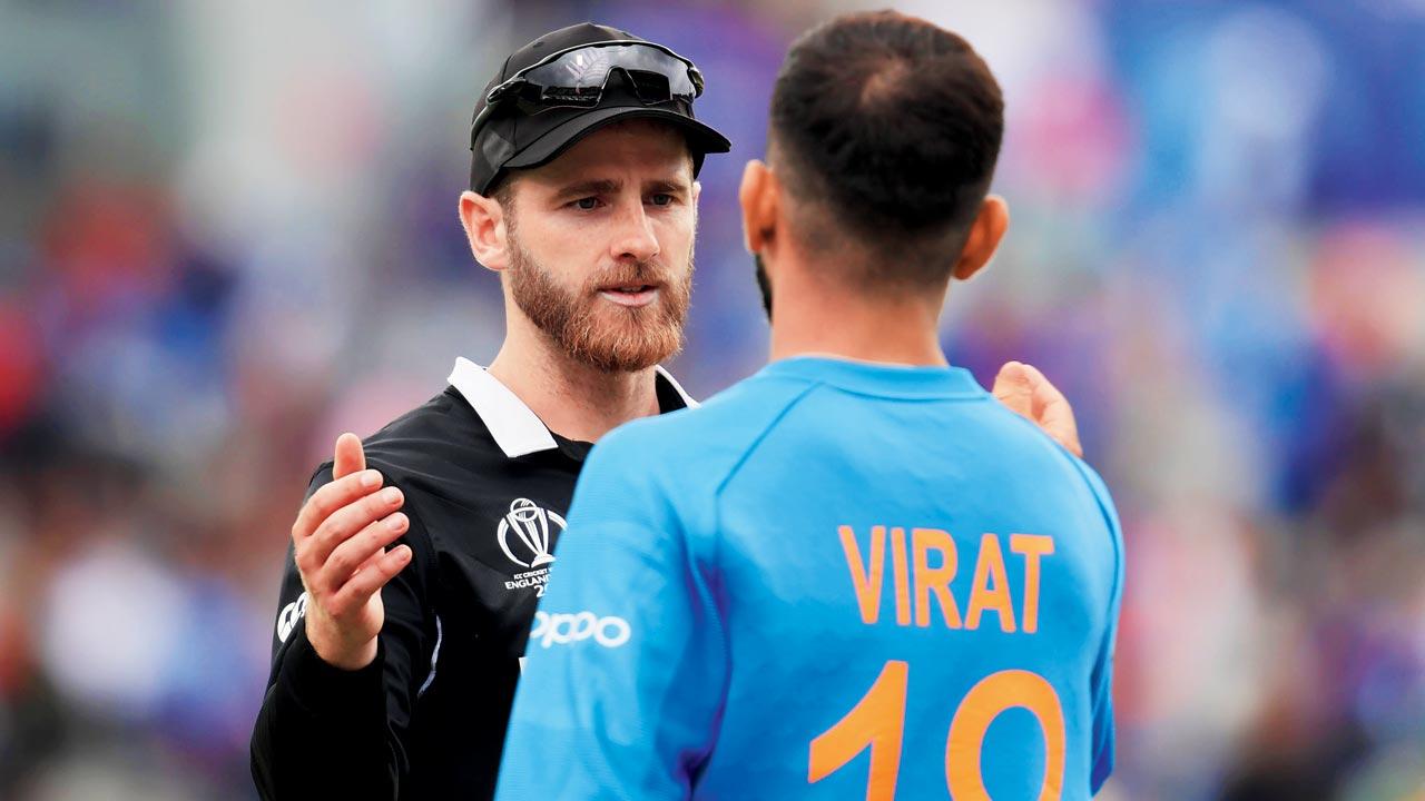 Kane Williamson and Virat Kohli. Pic/AFP