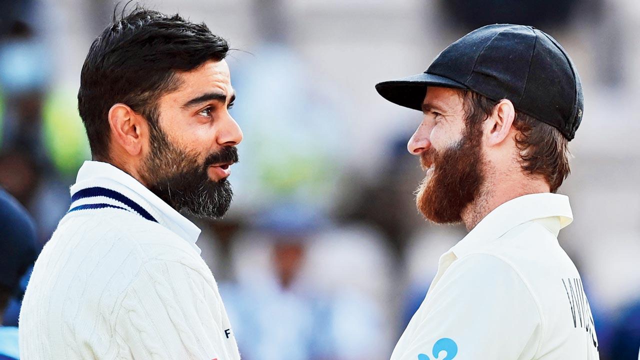 Kane Williamson and Virat Kohli. Pic/AFP