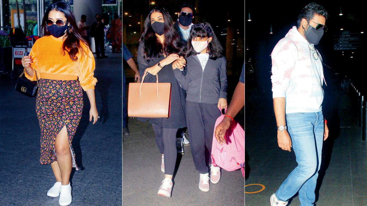 Neha Kakkar; Aishwary Rai, Aaradhya and Abhishek Bachchan
