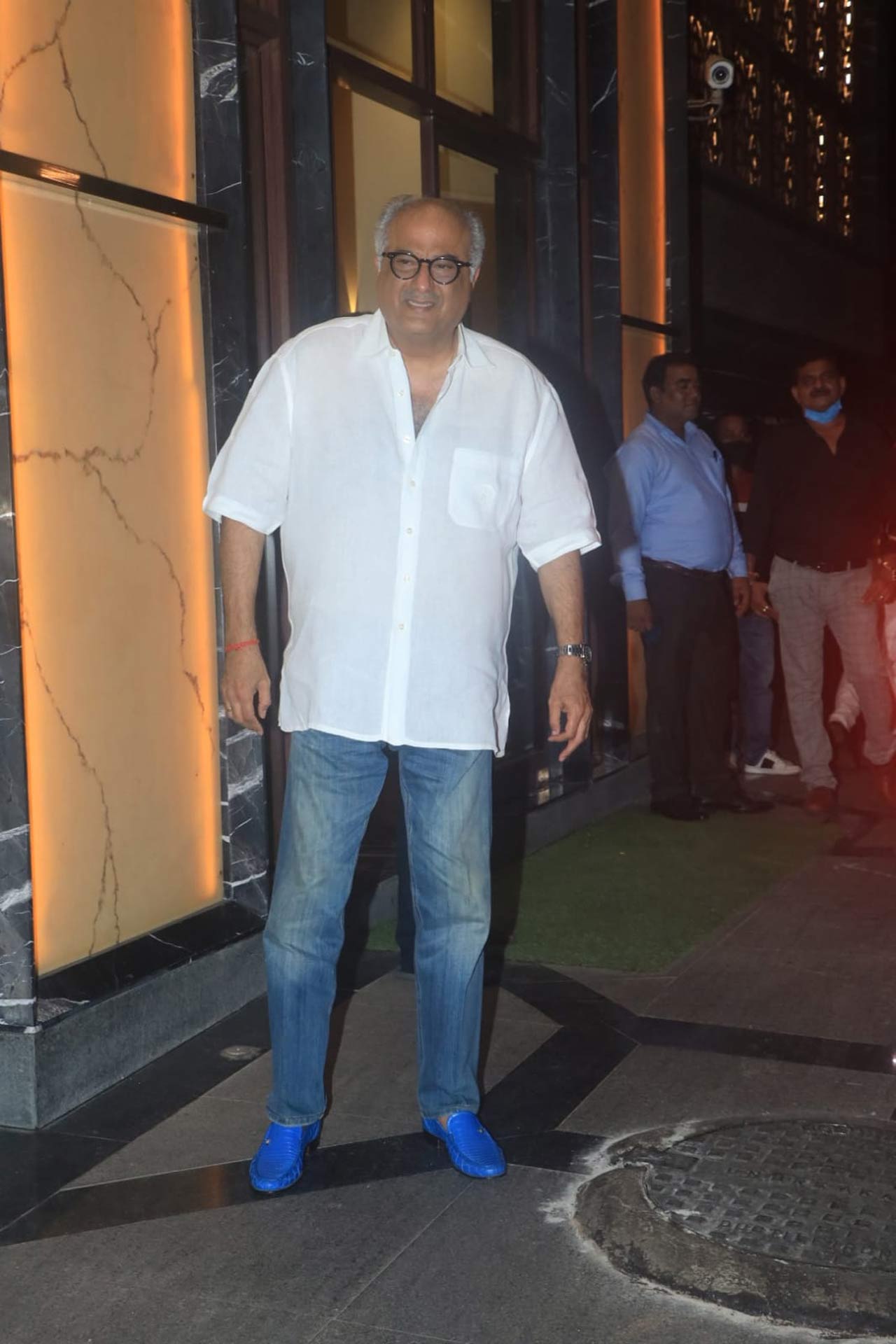 Boney Kapoor welcomed all the guests personally and also posed for the shutterbugs as he greeted Khushi’s pals at the party. The popular Bollywood producer is currently gearing up for Ajay Devgn's 'Maidaan.'