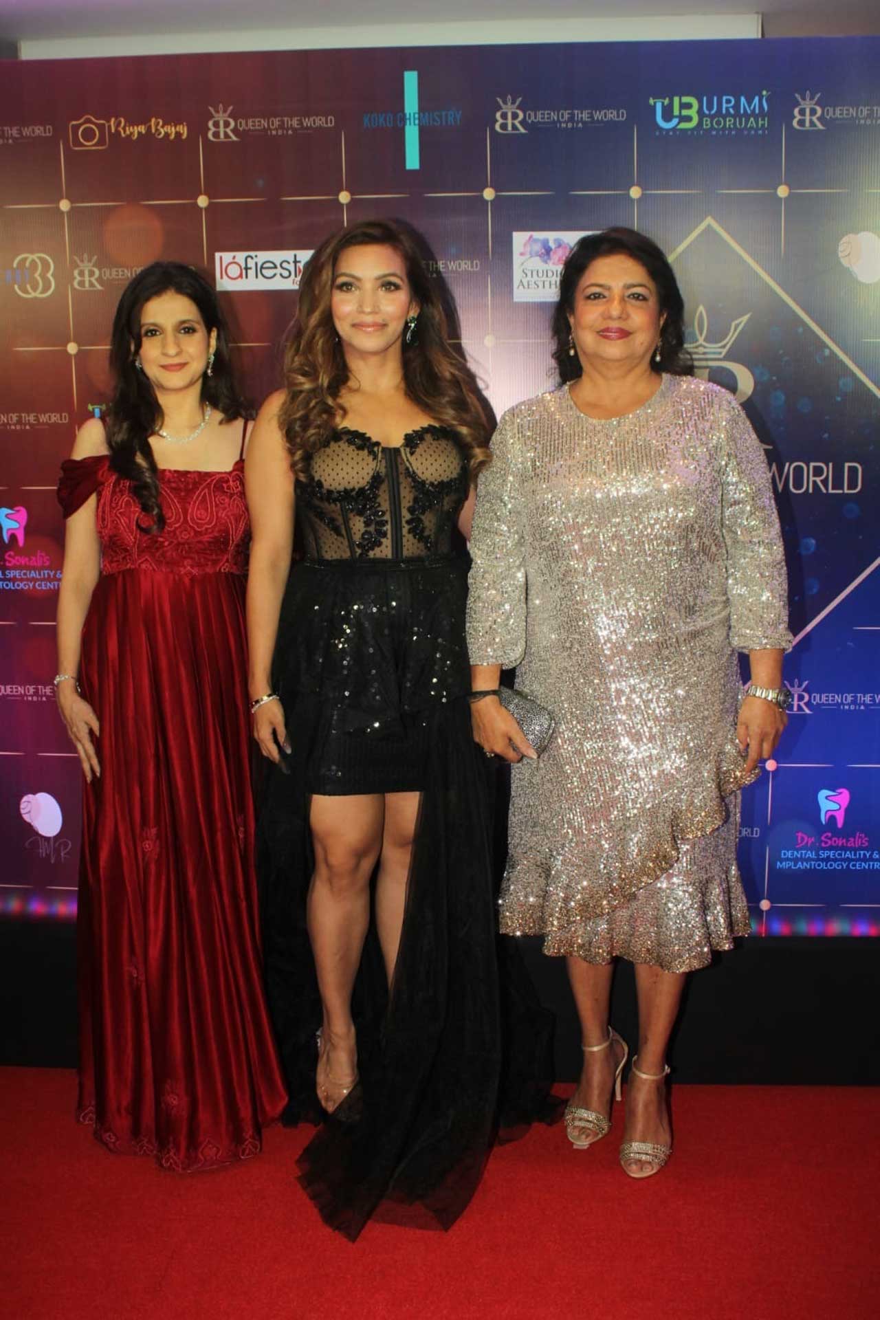 The event, which is set to be held in January 2022 in the USA, also promotes diversity and inclusion as it provides a platform to break the stereotypes of conventional age restrictions in the space of pageants. Seen here is Priyanka Chopra's mother Madhu Chopra with host Urmimala Boruah.