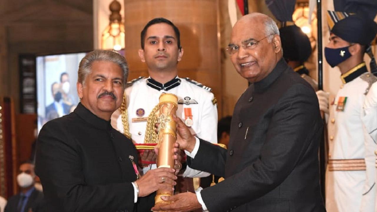 Mahindra Group Chairman Anand Mahindra receives Padma Bhushan Award 2020