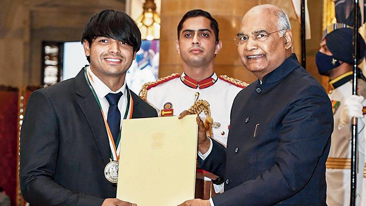 Olympic gold medallist Neeraj Chopra and 11 others conferred Khel Ratna; 35 get Arjuna