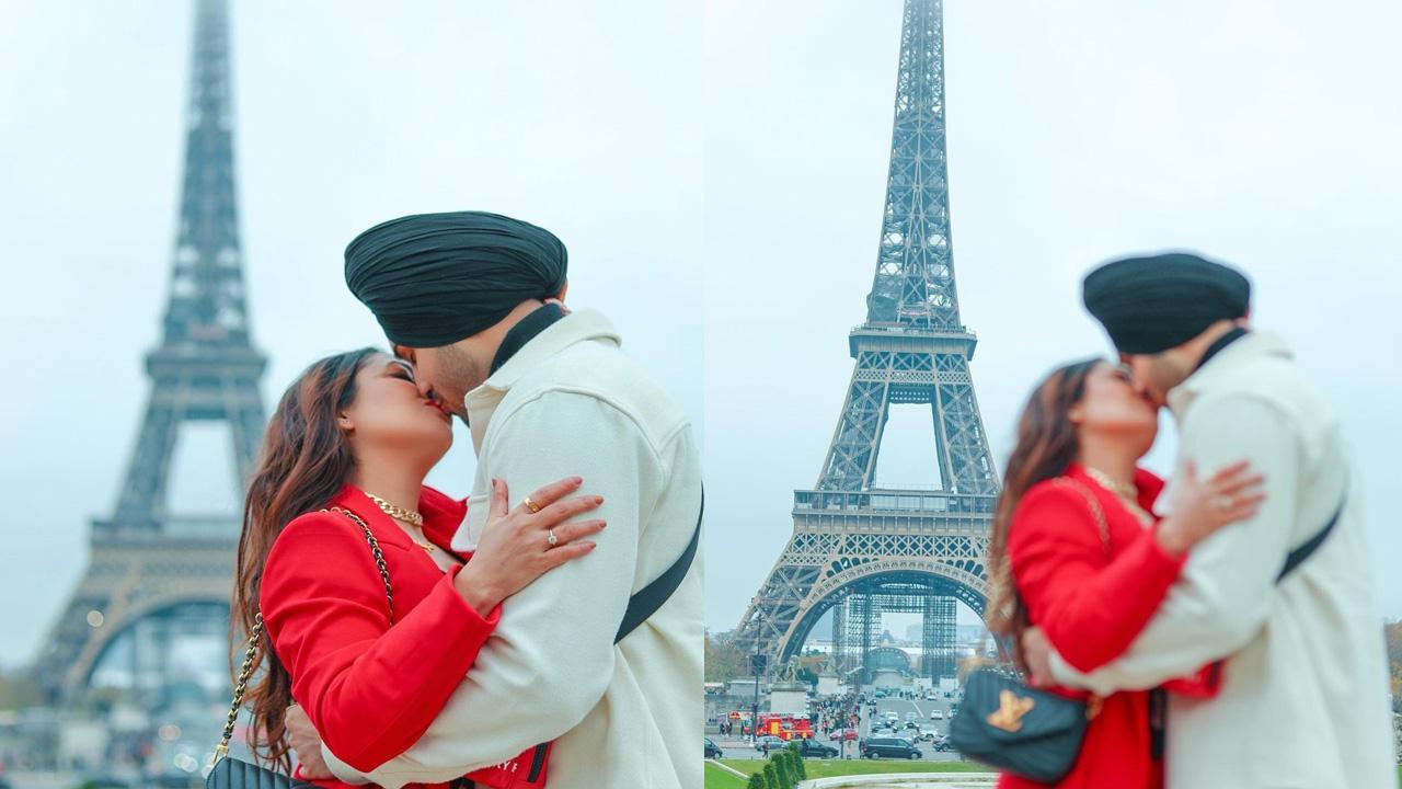 Neha Kakkar Sex Video - Neha Kakkar and Rohanpreet Singh share a kiss at the Eiffel Tower - view pic