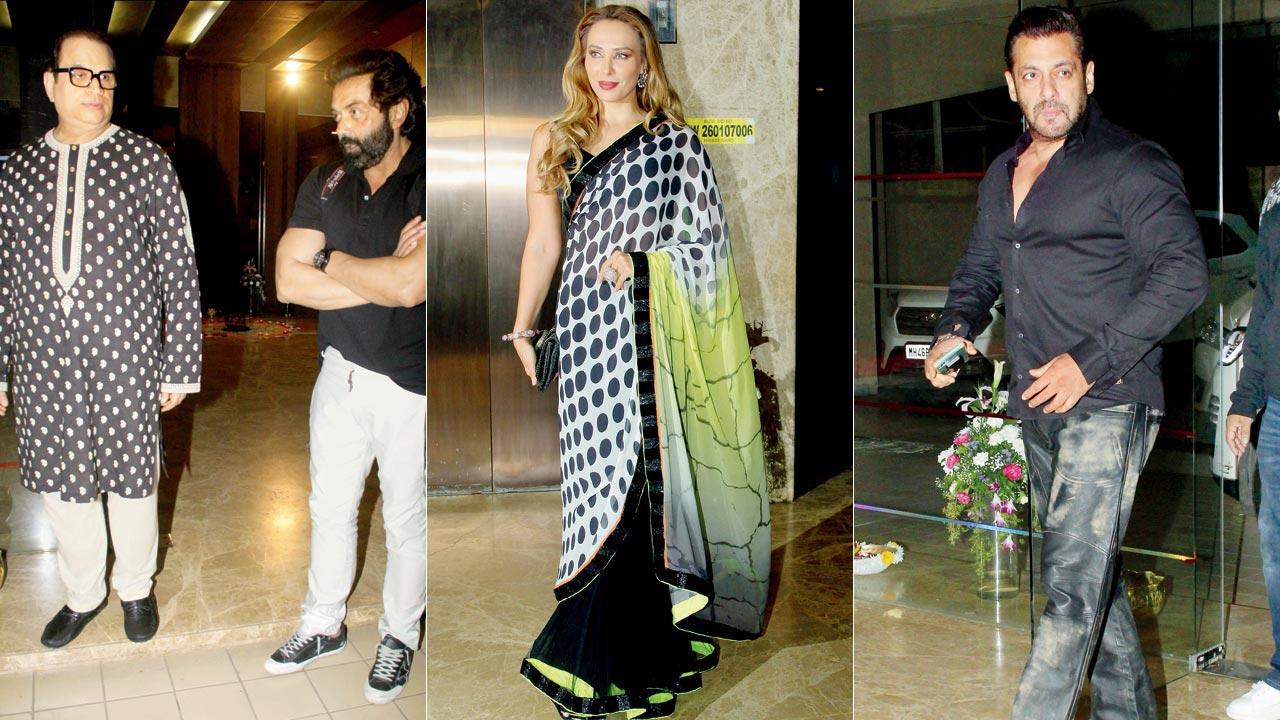 Up and About: Is an under-dressed Bobby Deol having an oops moment at Ramesh Taurani's Diwali bash?