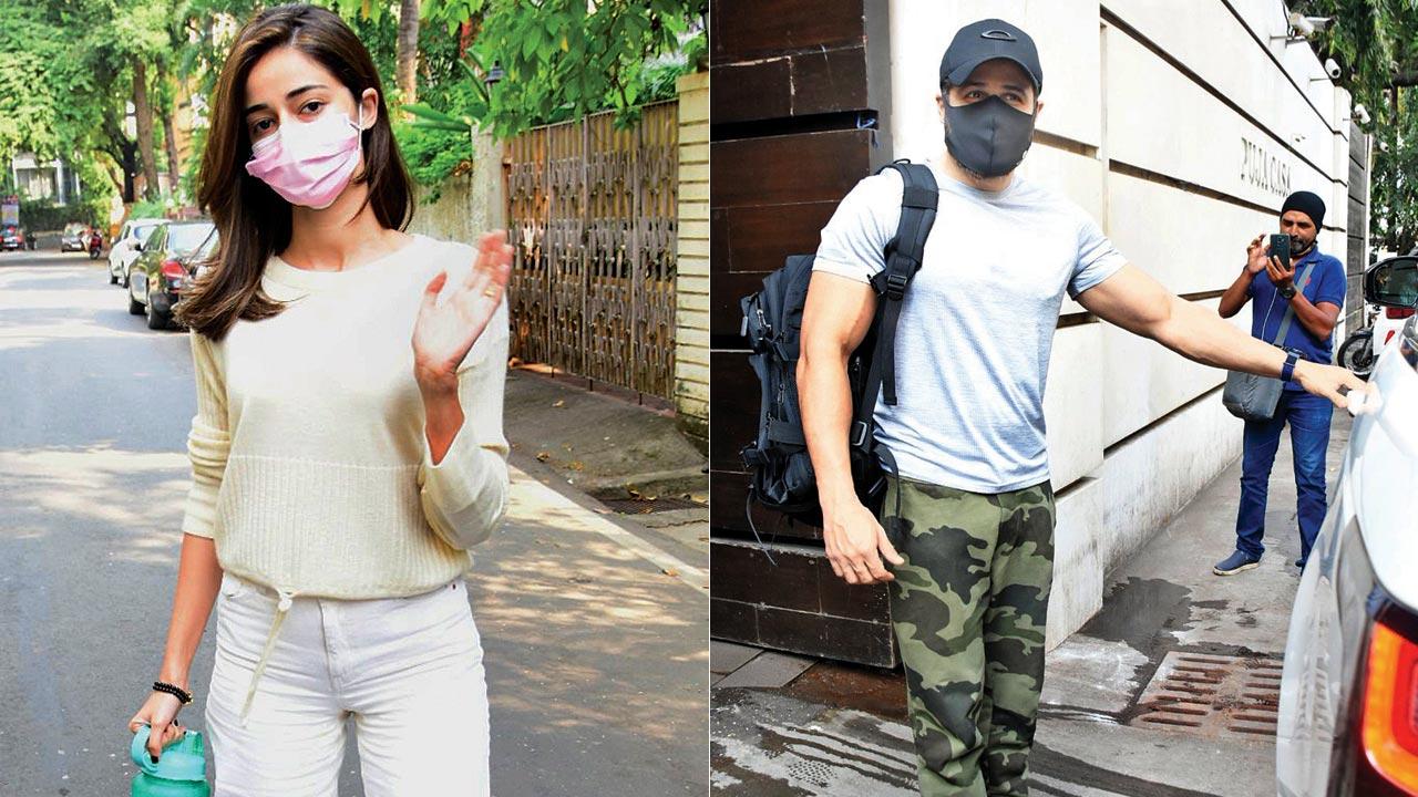 Janhvi Kapoor’s publicised bottle finds a competitor in that of Ananya Pandey’s.  Perhaps buddy Ishaan Khatter’s habit of roaming about with a massive water bottle is rubbing off on her; (right) Dress the part: Spotted at a gym that’s known for putting its clientele through rigorous  workouts, Emraan Hashmi’s military attire perhaps serves as inspiration for a military-style regimen