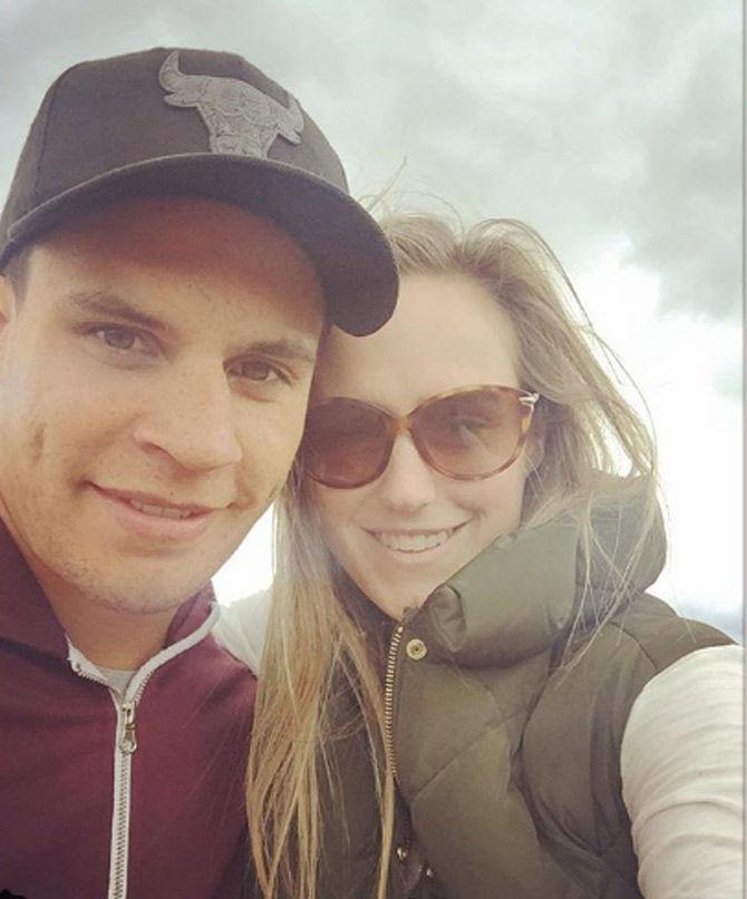 Ellyse Perry studied economics and social sciences at the University of Sydney.
Ellyse Perry on a tour of her homeland with ex-husband Matt Toomua.