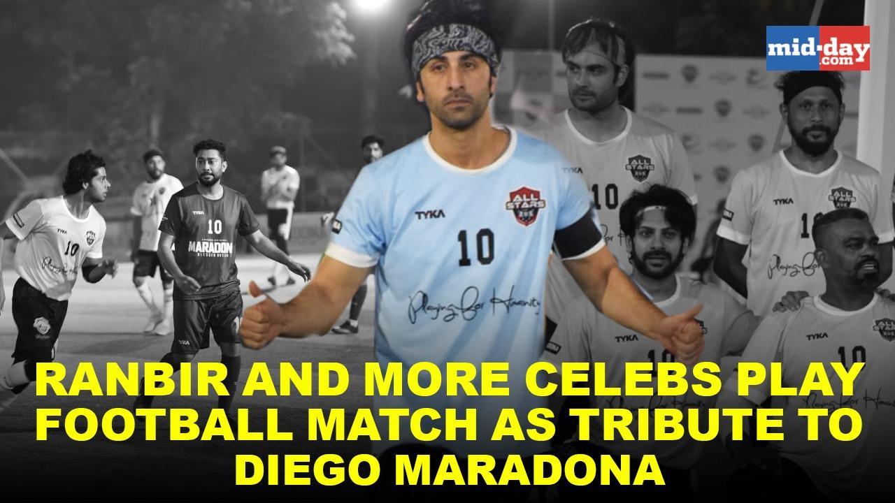 Ranbir, Ahan Shetty and more celebs play football match as tribute to Maradona