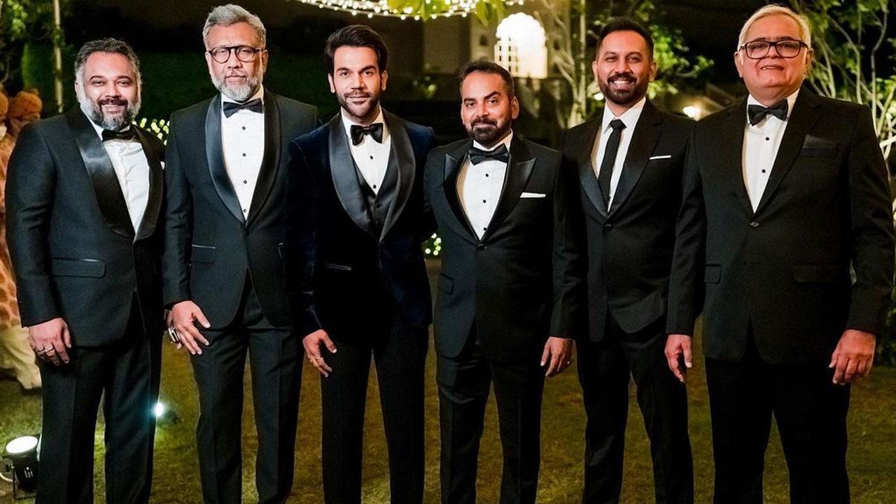 Rajkummar Rao, Hansal Mehta, Anubhav Sinha, Raj and DK are the perfect men in black at the actor's reception