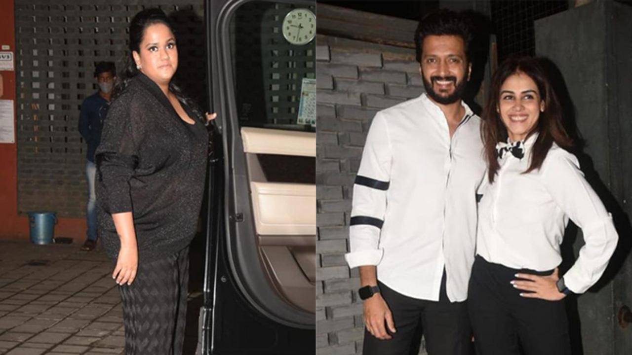  Arpita Khan nails her all-black ensemble at her anniversary bash, Riteish-Genelia join in