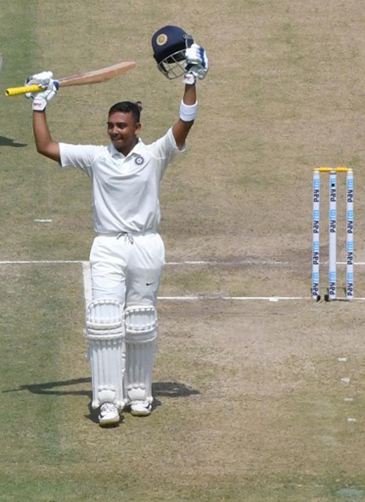 In October 2018, Mumbai's young sensation, Prithvi Shaw scored a brilliant hundred on his Test debut at the at the Saurashtra Cricket Association Stadium against West Indies. Shaw hammered 154 runs in just 134 balls with 19 boundaries. He also had a 206-run second-wicket stand with Cheteshwar Pujara.