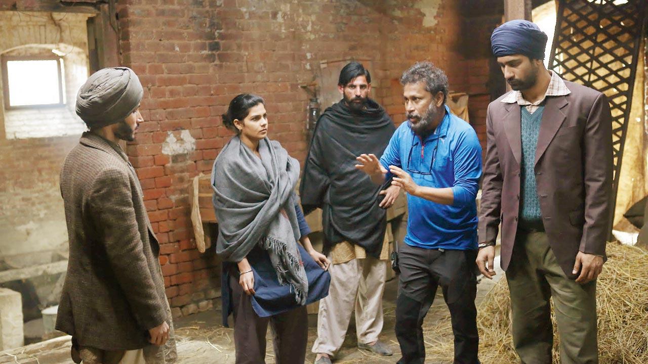Sircar with Vicky Kaushal on set of Sardar Udham