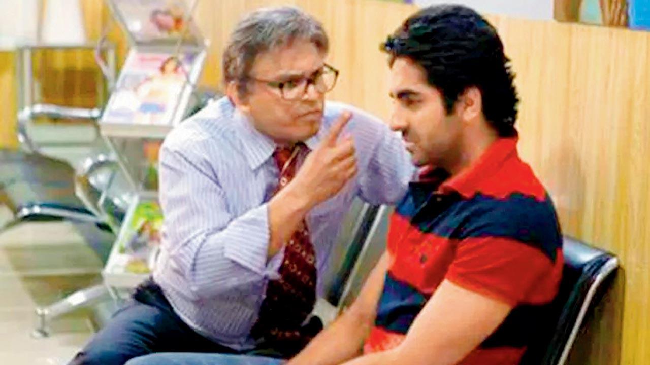 Annu Kapoor and Ayushmann Khurrana in Vicky Donor